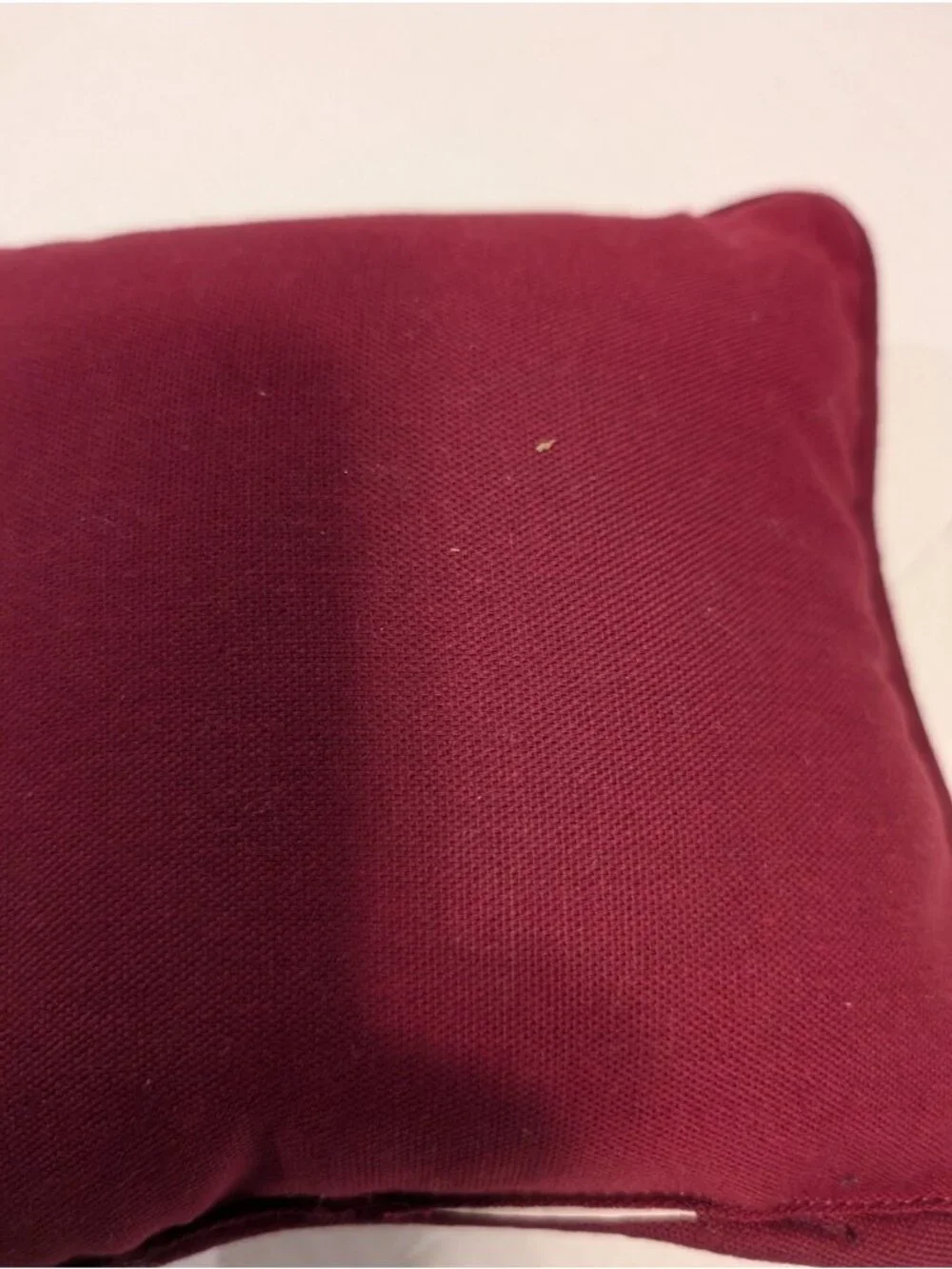 Decorative Christmas Pillow With Bells & Holly Riverdale Burgundy Backing 9